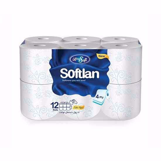 Picture of دستمال توالت رولی سافتلن بسته 12 عددی