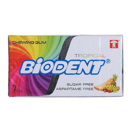 آدامس مینی استیک بدون شکر با طعم استوایی بایودنت