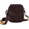 Picture of کیف دوشی چرم قهوه ای رنگ دو زیپه