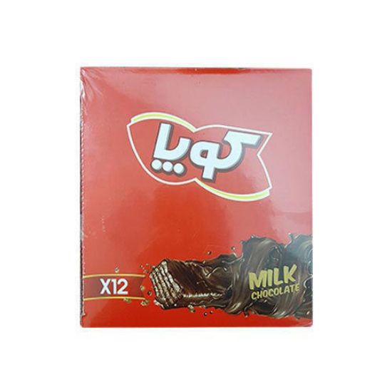 ویفر با روکش شکلات شیری کوپا بسته 12 عددی