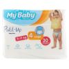 پوشک شورتی مای بیبی پول آپ سایز 4 بسته 30 عددی