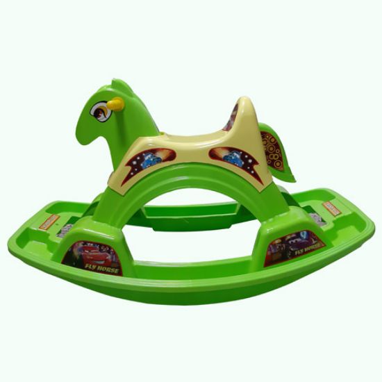 Picture of راکر کودک سبز رنگ هانا طرح اسب تکتاز