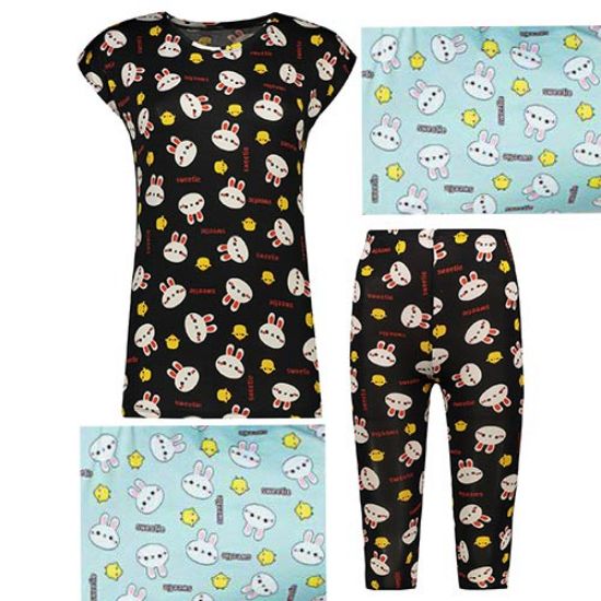 Picture of ست تاپ و شلوار برمودا سبز طرح سویتی کد 504