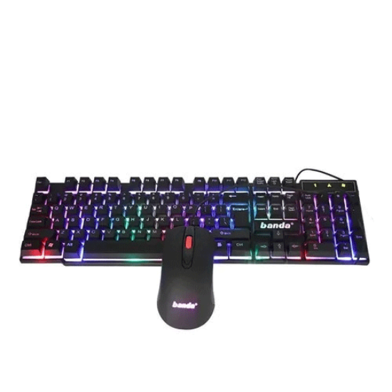 کیبورد و ماوس گیمینگ RGB Banda مدل KM-99