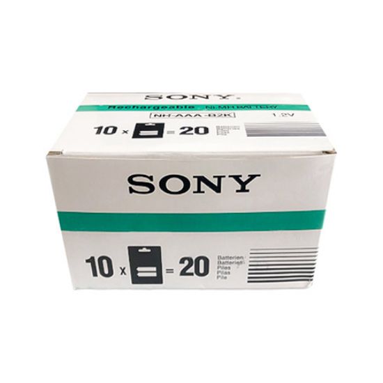Picture of باتری نیم قلمی شارژی Sony مدل NH-AAA-B2K جعبه 10 بسته ای