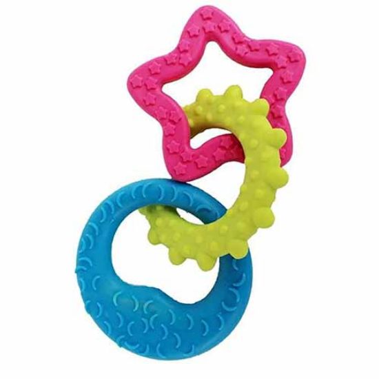 Picture of اسباب بازی دندانی سگ و گربه بایو موزارا مدل حلقه و ستاره