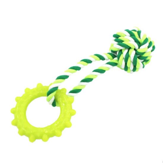 Picture of اسباب بازی سگ و گربه مدل توپ کنفی حلقه دار سبز